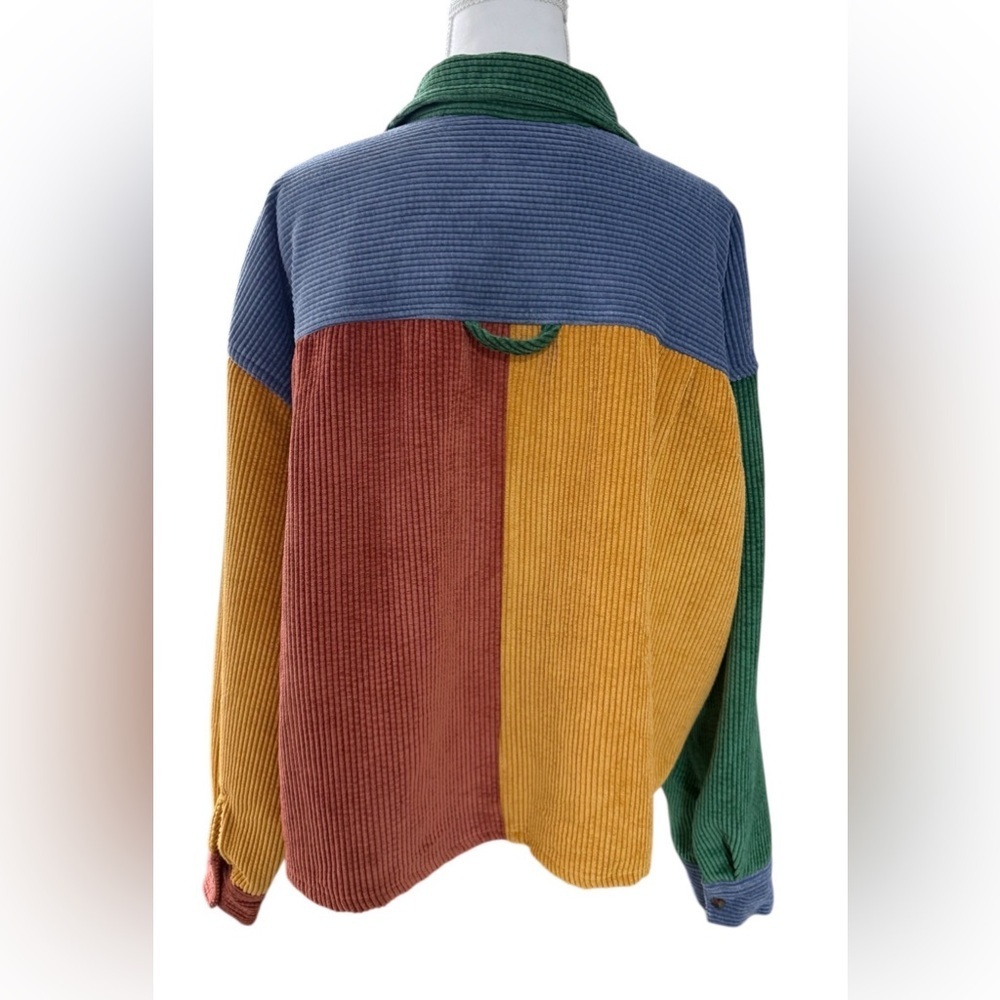 BDG Y2K COLORBLOCK CORDUROY JACKET SIZE M CROPPED PATCHWORK STREETWEAR RETRO - Picture 8 of 12